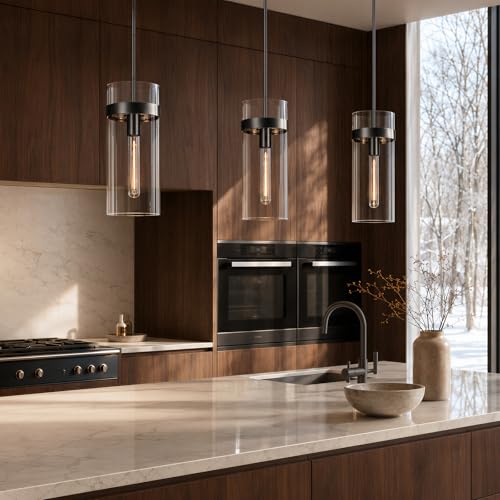 Modern Large 12 in Glass Kitchen Island Pendant Light