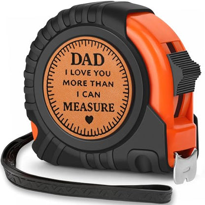 Gifts for Men Birthday Gift for Dad Papa Uncle Grandpa Anniversary Christmas Fathers Day Valentines Day Useful Gifts Genuine Leather Engraved 25 FT Tape Measure Useful Tool