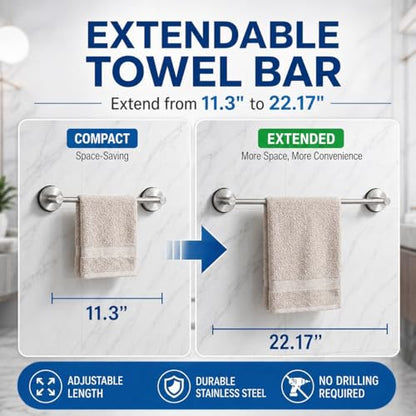 Extendable Suction Cup Towel Bar