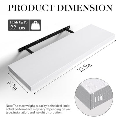 White Floating Shelves 22.5in (C. White - Modern Minimalist Style / 22.5inches)