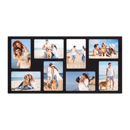 4x6 Picture Frame Collage for Wall Decor (Rustic Black / 11.7x22in (1Pack))