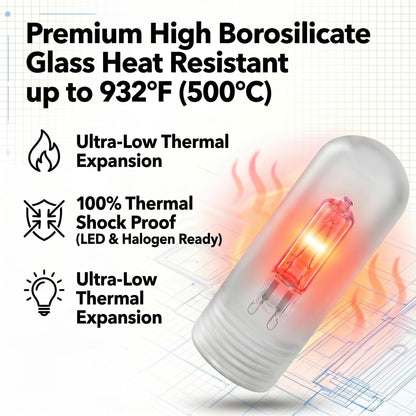 8 Pack G9 Frosted Glass Bulb Covers (frosted)