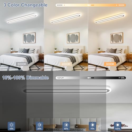 Modern LED Ceiling Light 39.4in