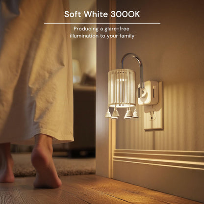 Night Lights Plug into Wall (Silver pole -3000k / 2 Pack)