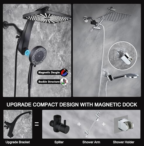 Rain Shower Head with Handheld Showerhead