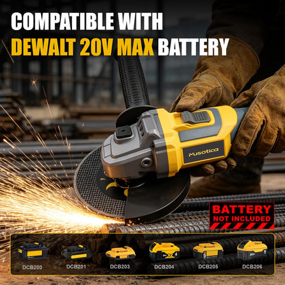 Cordless Angle Grinder for Dewalt 20v Max Battery (Yellow)
