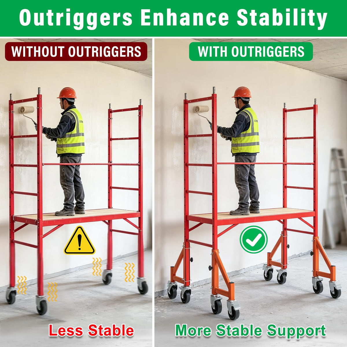 4 Pack Scaffold Outriggers for Baker Scaffolding (Fixed Scaffold Outriggers)