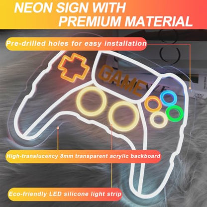 Gamer Neon Sign for Game Room Decor