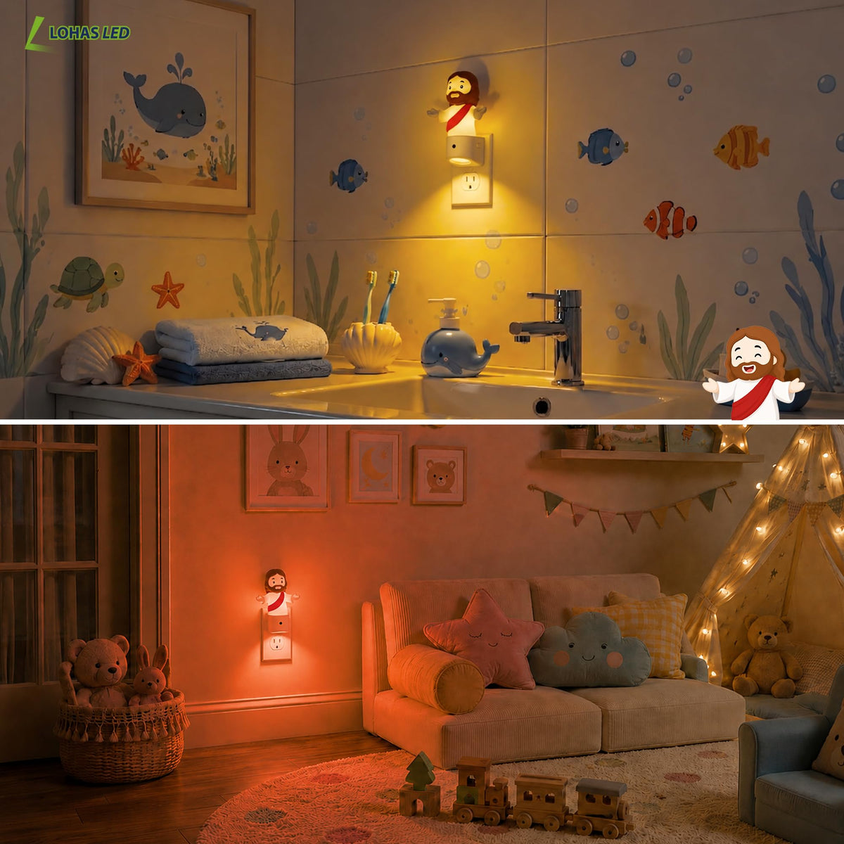 Night Light for Kids (Jesus / 2 Pack)