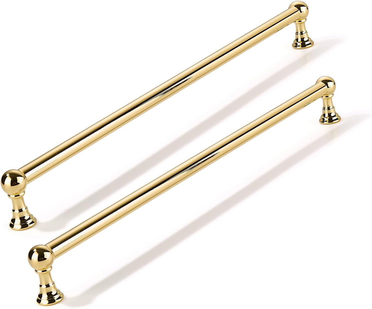 5 Pack 12 inch Solid Handles Real Unlacquered Brass Cabinet Pulls (Unlacquered Brass / 12 Inch)