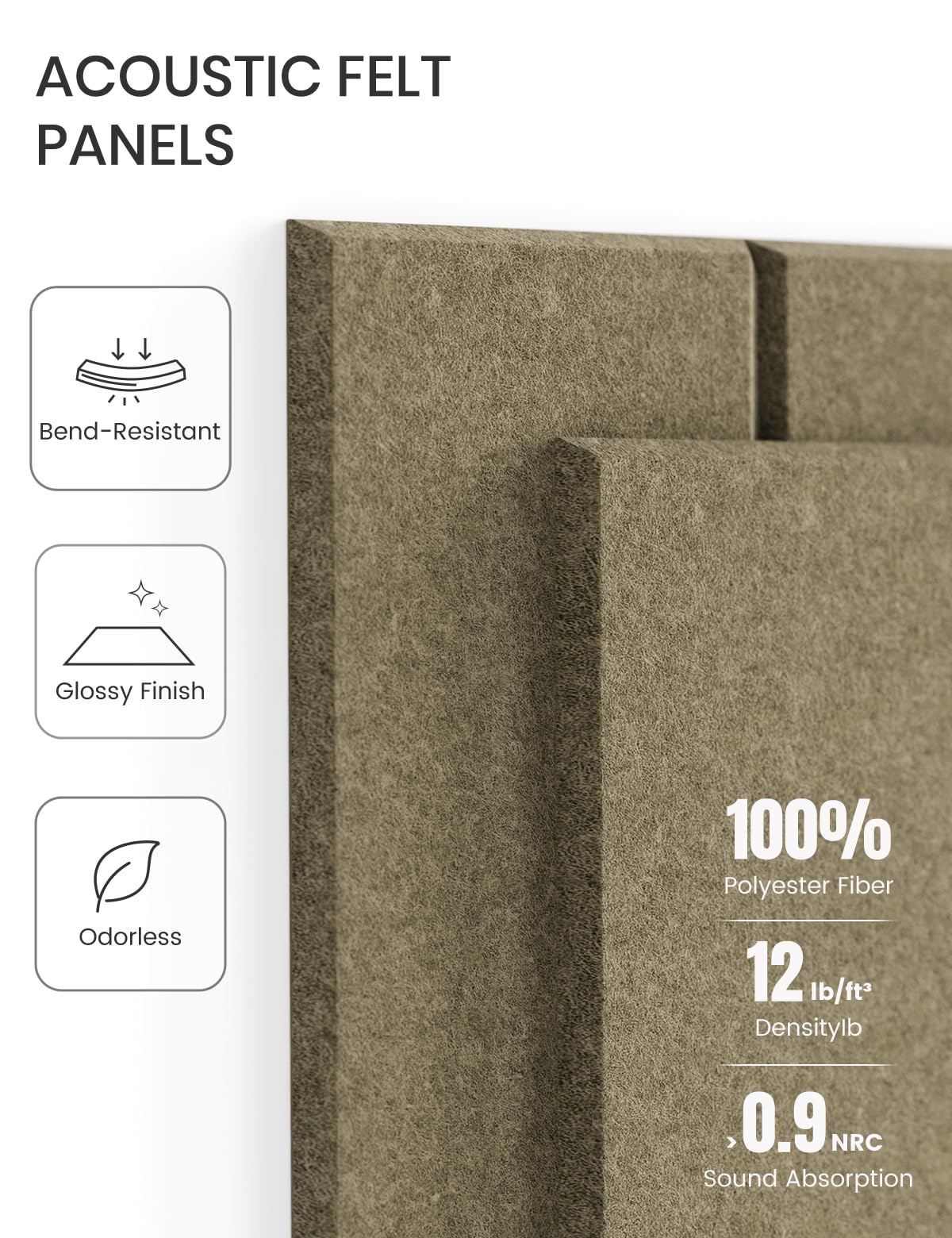 Felt Bulletin Board & Cork Board Alternative 48'' x 36'' (Christmas Brown-1 / Bold-stripe 12-pack)