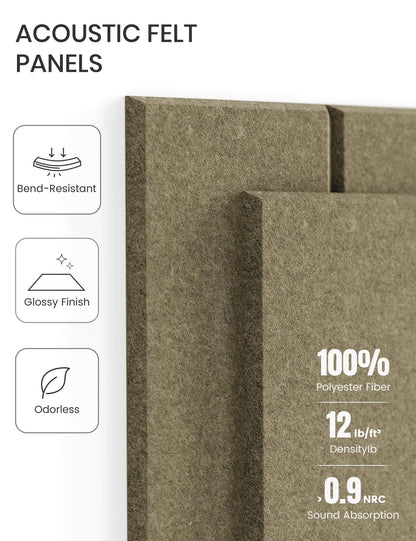 Felt Bulletin Board & Cork Board Alternative 48'' x 36'' (Christmas Brown-1 / Bold-stripe 12-pack)