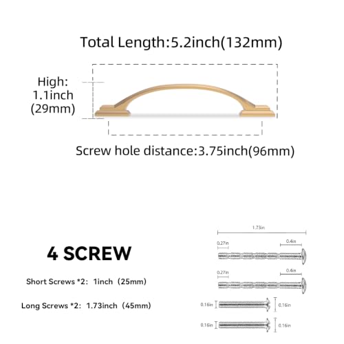 10 Pack 3.75 Inch (Champagne Bronze / 3.75'' Hole Center(96mm))