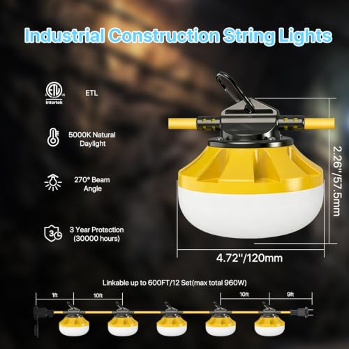 Construction String Lights 50ft & 100ft