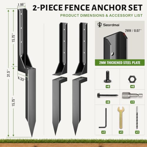 No Dig Heavy Duty Fence Post Repair Kit
