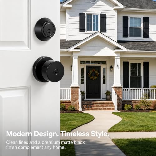 Front Door Knob and Deadbolt Set
