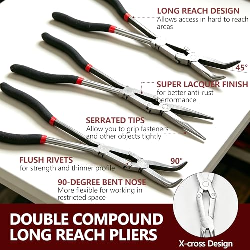13 Inch Double Jointed Long Needle Nose Pliers
