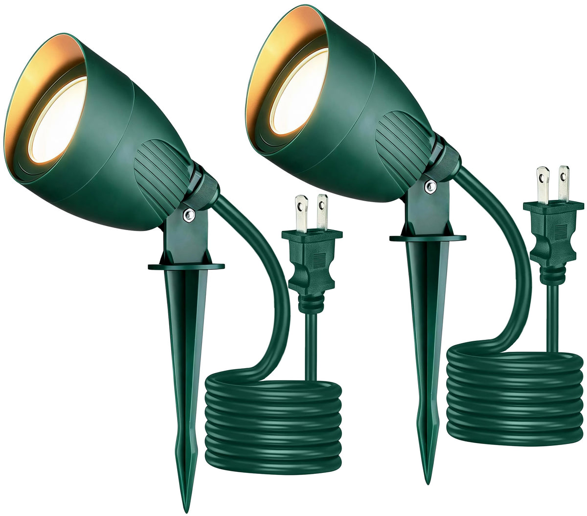 2Pack LED Landscape Spotlight (Green-Warm White)