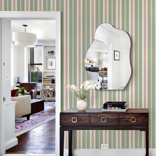 Striped Wallpaper (Green / 17.3"x118")
