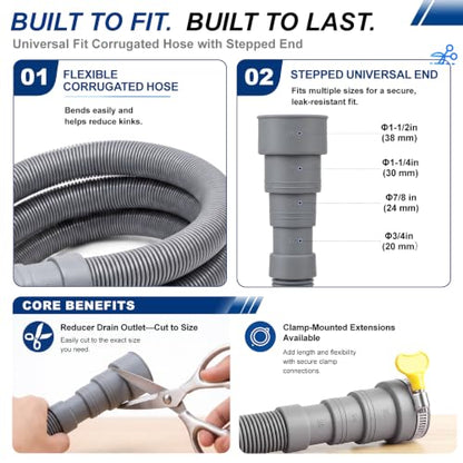 Washing Machine Drain Hose Extension Kit