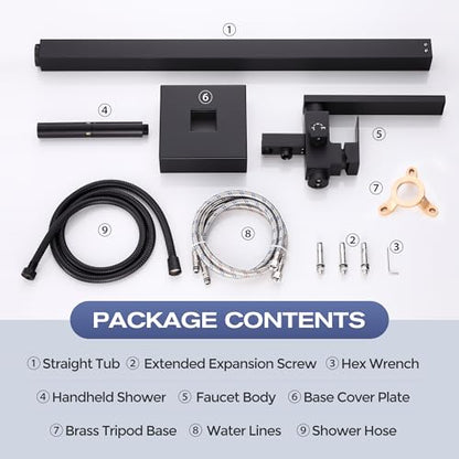 Free Standing Tub Faucet (Matte Black)
