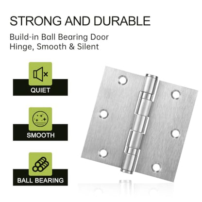 Square Stainless Steel Ball Bearing Door Hinges with Screws