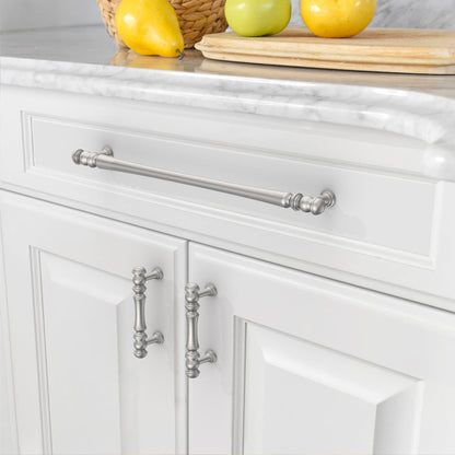 10 Pack Heavy Duty Solid Zinc Alloy Brushed Satin Nickel Cabinet Pulls (Brushed Satin Nickel / 10"/254MM Hole Center)
