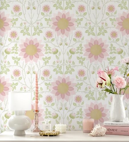 Floral Peel and Stick Wallpaper Flower Wallpaper Farmhouse Removable Waterproof