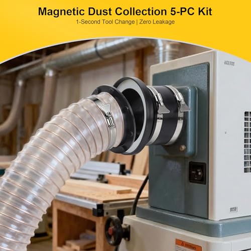 Magnetic Dust Collection Fittings for 4" Shop Vacuums Dust Hose