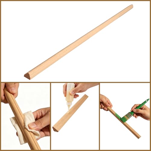 12 Pcs Unfinished 3D Decorative Wood Trim Molding 15.75 Inch Decorative Wood Molding DIY Trim for Decorate Walls