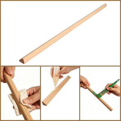 12 Pcs Unfinished 3D Decorative Wood Trim Molding 15.75 Inch Decorative Wood Molding DIY Trim for Decorate Walls