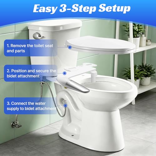 Left Hand Bidet Attachment for Toilet