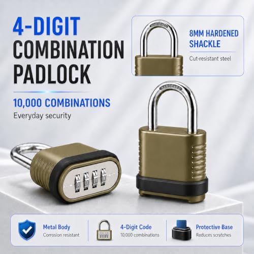 4 Digit Combination Padlock
