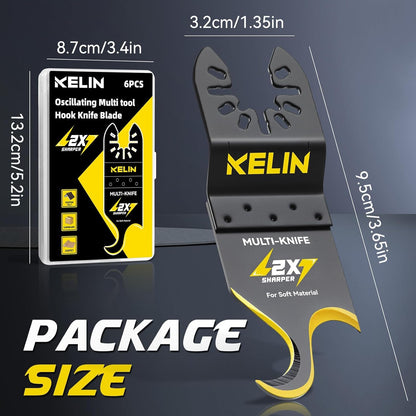 6PCS Titanium Oscillating Tool Blades