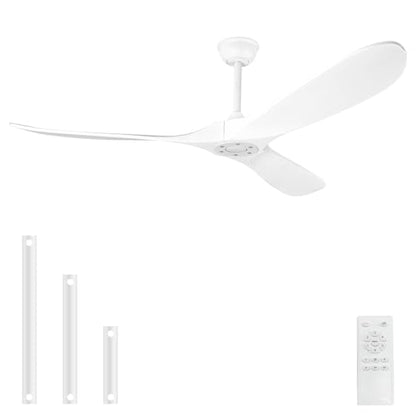 42/52/60/72''Solid Wood Ceiling Fans no Light,Ceiling Fans with Large Airflow,Indoor and Outdoor Ceiling Fan for Living Room,Bedroom,Patios