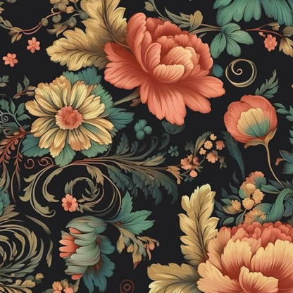 Boho Floral Wallpaper Peel and Stick Bold Colorful Contact Paper