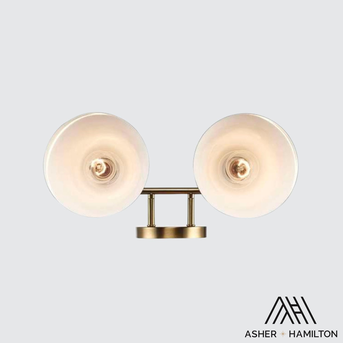 Asher Hamilton AHV (Antique Gold/Black / 2 Light)
