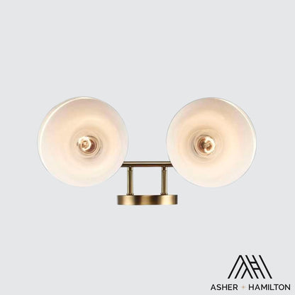 Asher Hamilton AHV (Antique Gold/Black / 2 Light)