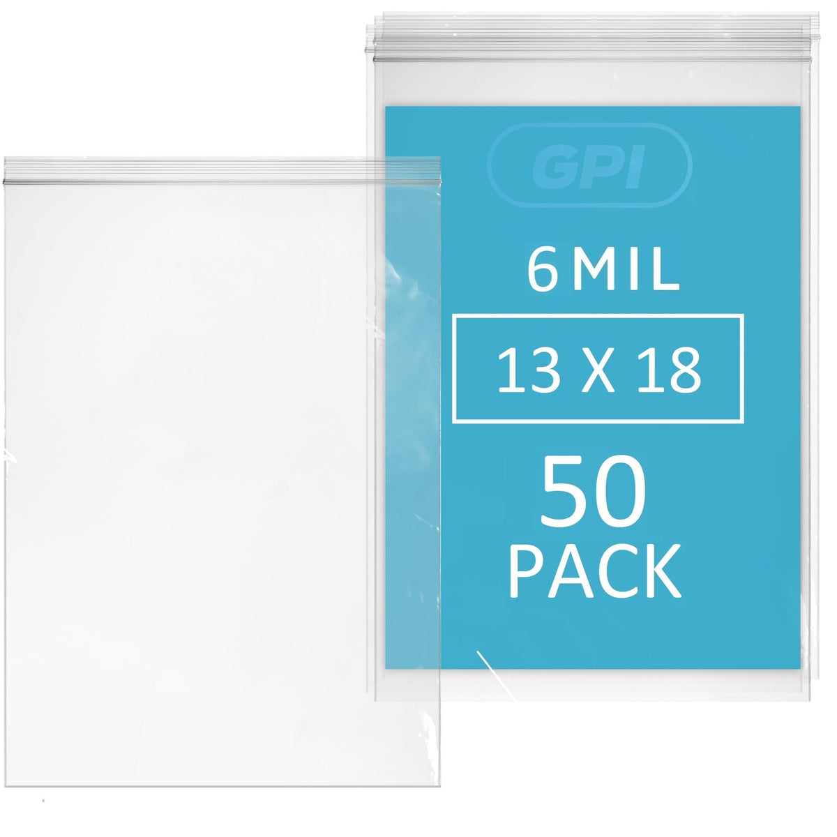 13" x 18" Large Zip Bags (6 Mil Extra-Heavy-Duty / 13" X 18")