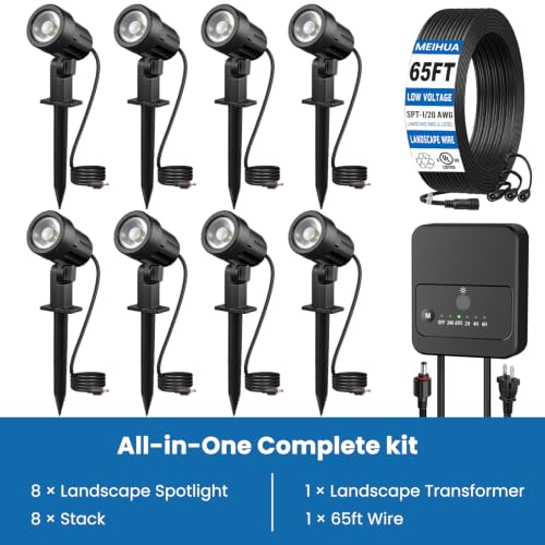 All-in-One Low Voltage Landscape Lighting Kit, Warm White