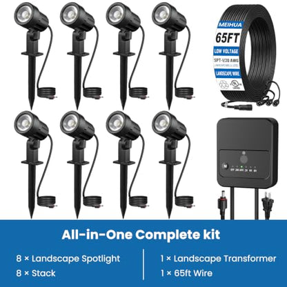 All-in-One Low Voltage Landscape Lighting Kit, Warm White