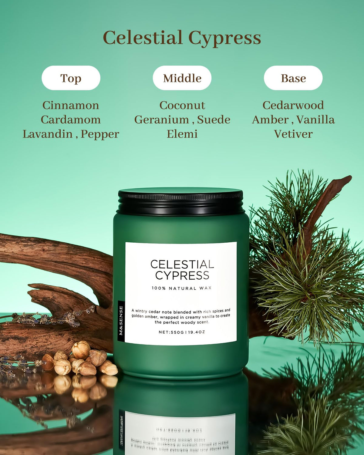 Celestial Cypress Large Scented Candles (Celestial Cypress)