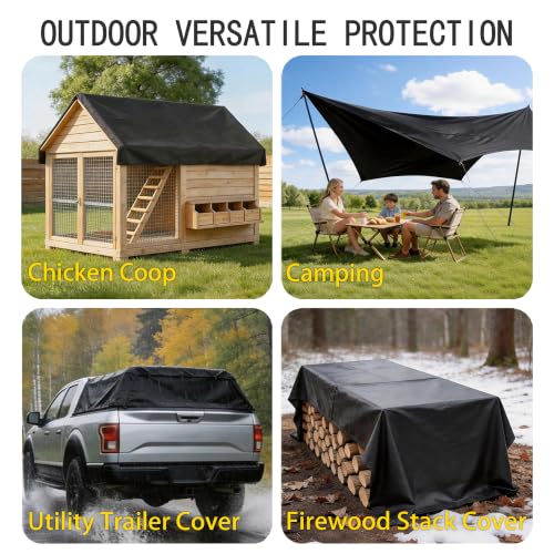Black Tarps Heavy Duty Waterproof