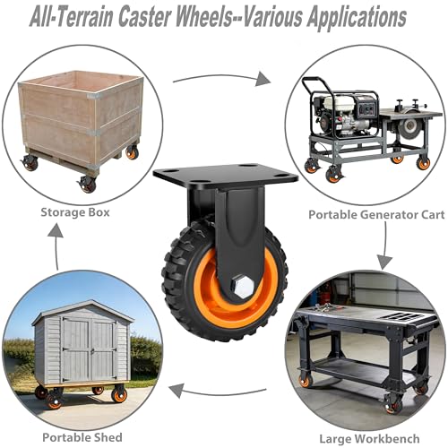 Heavy Duty Caster Wheels Set of 4