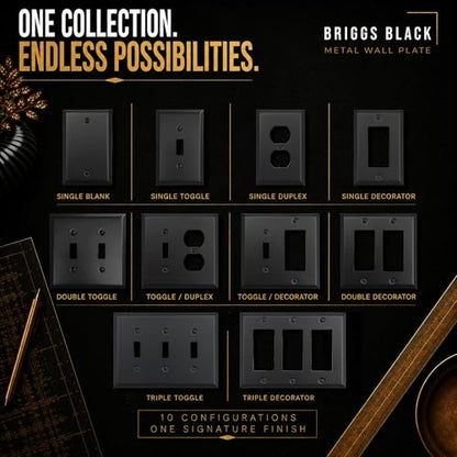 84 Black Metal Wallplate