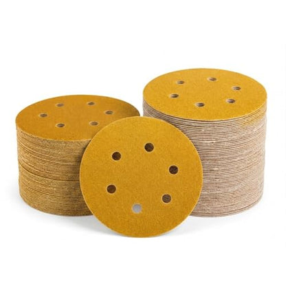 100 PCS 6 Inch 6 Hole Sanding Discs