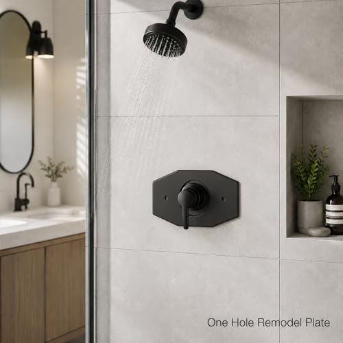 One-Hole-Remodel-Cover-Plate for 2 Handle or 3 Handle Shower(Rubbed Bronze) (Rubbed Bronze)