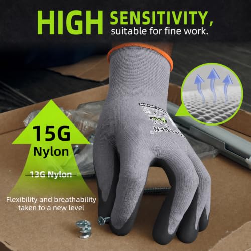 Safety Work Gloves MicroFoam Nitrile Coated