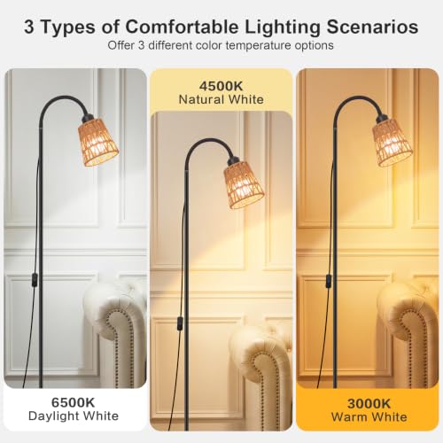 Boho Floor Lamp for Living Room Black Floor Lamps