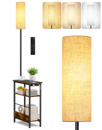 Floor Lamp with Table & Remote